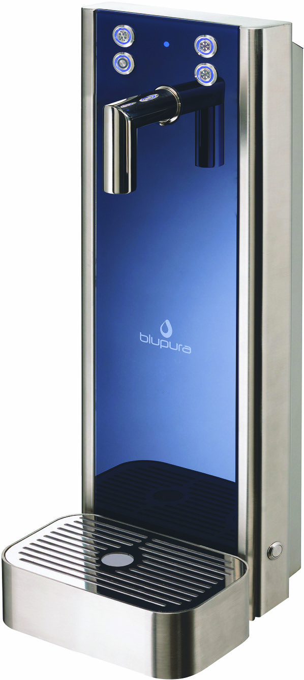 Wasserspender BLUGLASS ONE Tower 3W-901043-Blupura Wasserspender BLUGLASS ONE Tower 3W-901043-Wasserspender, Wasserausschanksäulen,  Oberthekenausführung-Blupura
